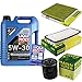 Produktbild QR-PARTS 69377591 Filter Set Inspektionspaket 5 Liter Liqui Moly Motoröl Longtime High Tech 5W-30 MANN-FILTER Innenraumfilter Luftfilter Ölfilter