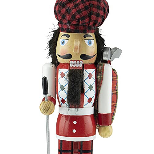 Clever Creations Schwarzer Golfer Traditioneller Nussknacker aus Holz, 40,6 cm, festliche Weihnachtsdekoration für Regale und Tische – Ansicht 5