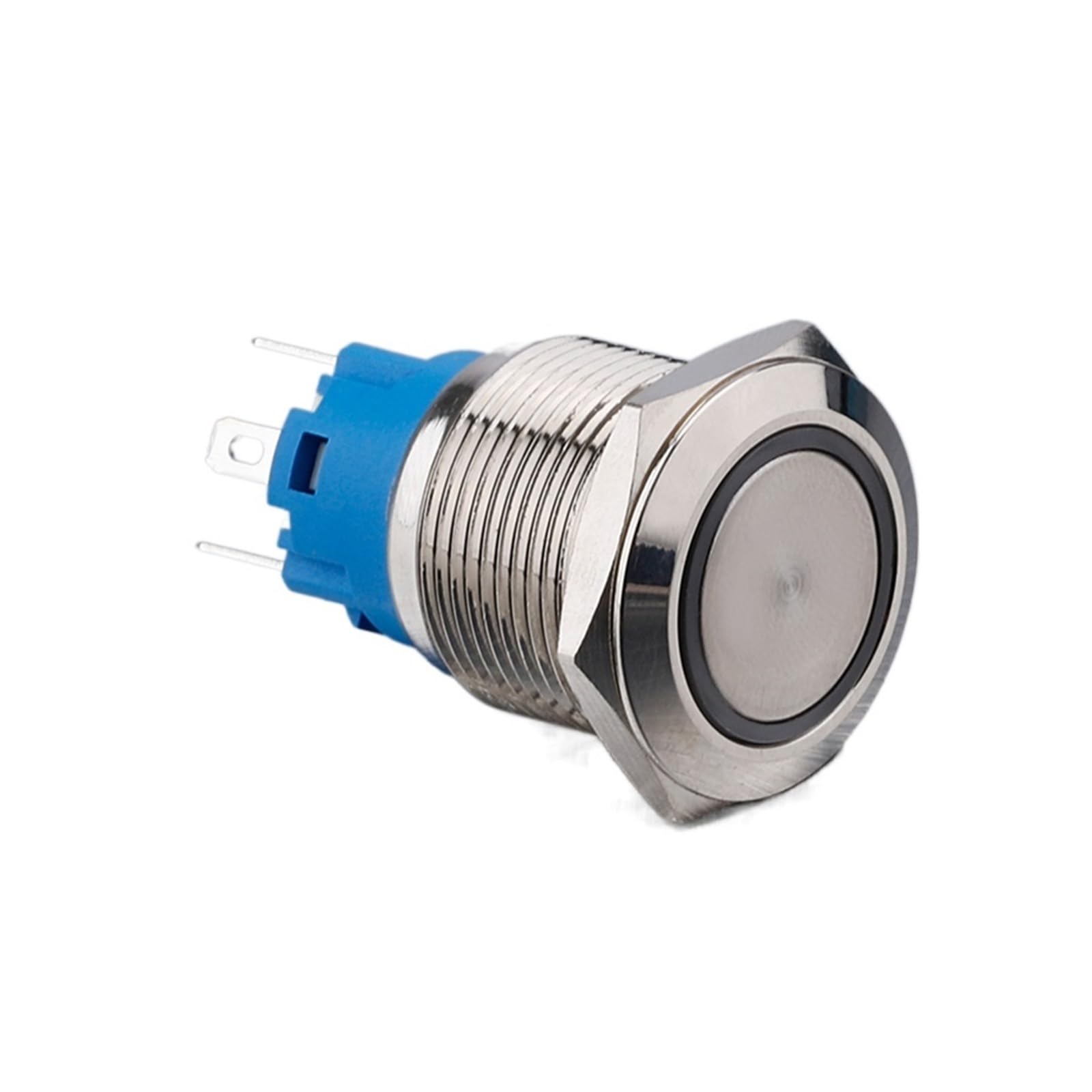 12/16/19/22 mm Schalter, wasserdicht, LED-Metallschalter, Ring, LED-Licht, kurzzeitig, verriegelnd, 5-polig, Power-Druckknopf(19mm,GREEN LED_ON OFF LATCHING_3-9V(5V))