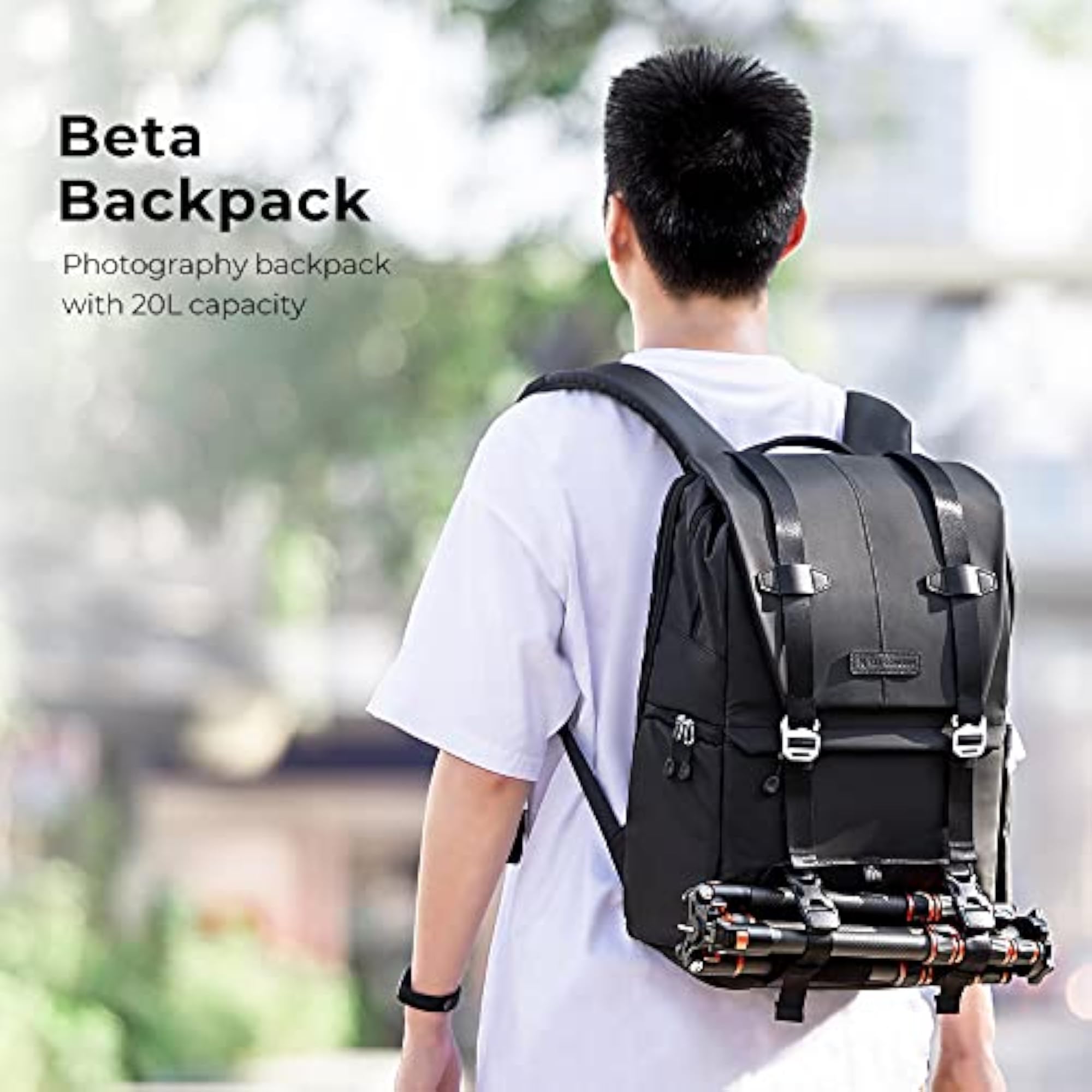 Fashion Waterproof Camera Backpack with 15.6 Inch Laptop Compartment