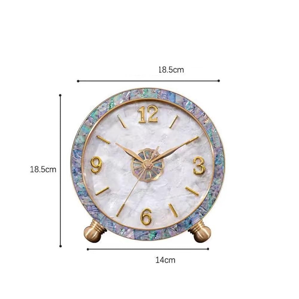 Décorative Horloge de Bureau en Laiton, décoration de Salon, lumière de Luxe, Ornements placés, silencieuse, à la Mode pour Bureau Chambre Table