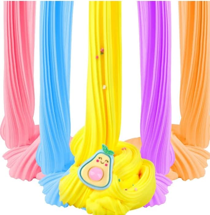 Kit Slime Fluffy 12 Pezzi Fai Da Te: 720 Ml Di Slime Colorato (Burro, Nuvola, Trasparente) Giocattolo Antistress Per Bambini