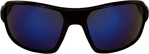Miniatura 2 de AlterImage Slick Sports - Lentes de sol retro para hombres o mujeres, marco marrón con detalles de metal y lentes azules G-Tech, Espejo marrón-azul