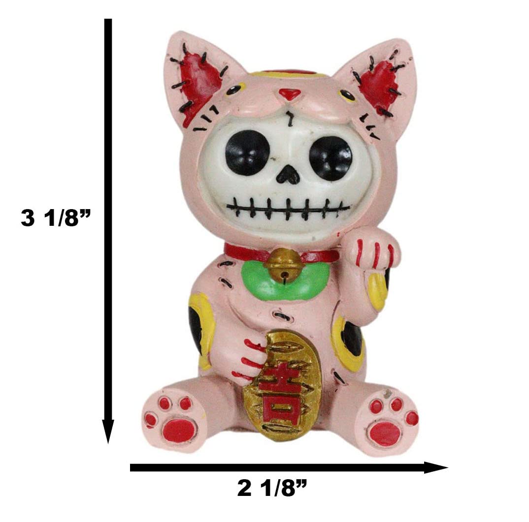 Amazon.com: Ebros Gift Furry Bones Pink Maneki Neko Skeleton