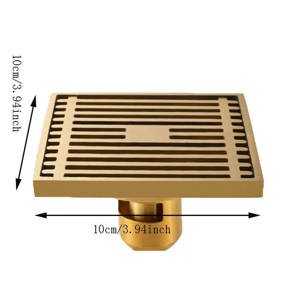 Sumidero de Suelo de Cobre Sumidero de Suelo de baño para Tubo de 50/75 mm, Cobre,