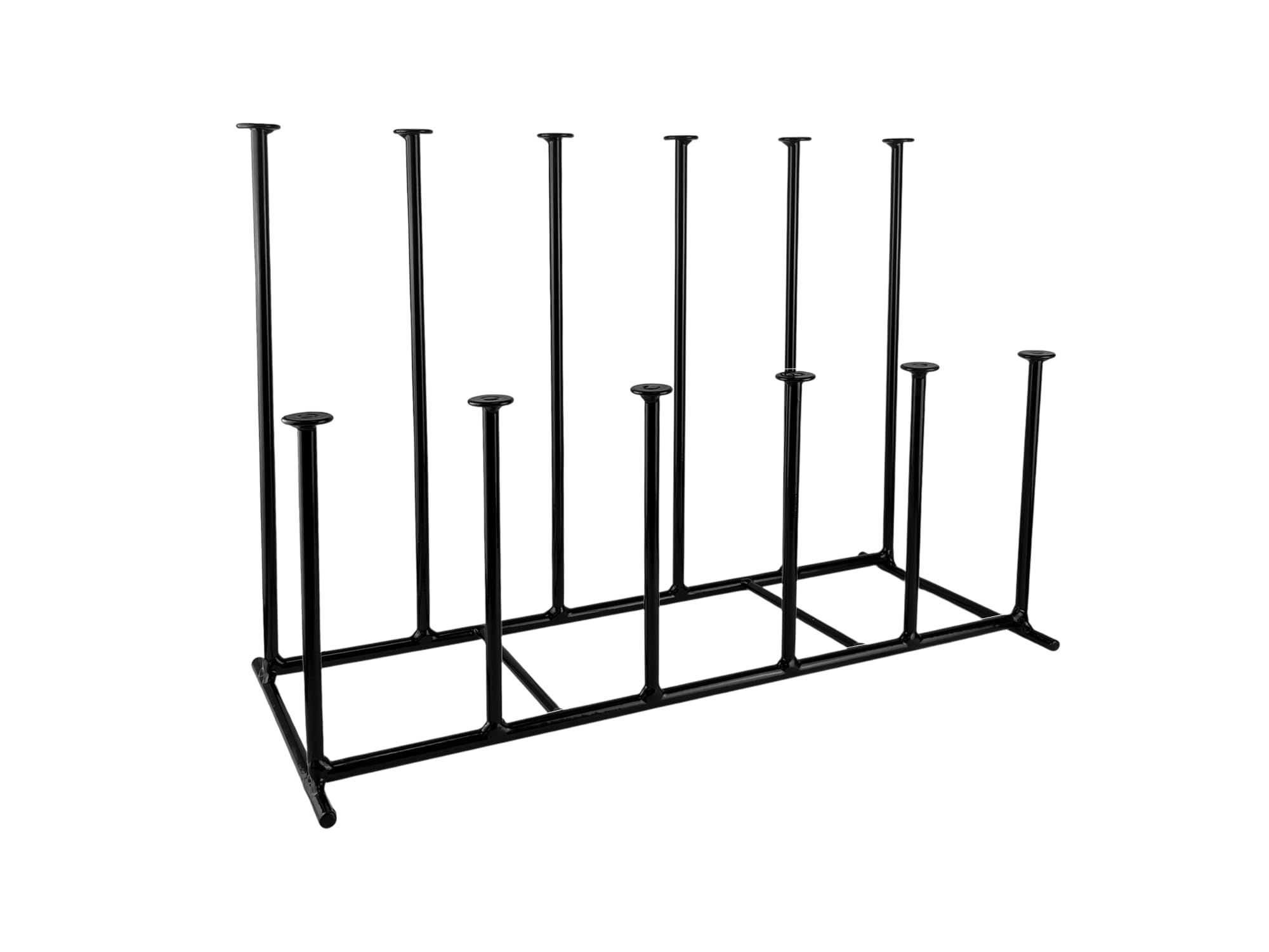 Garden Pride Black Wellington Boot Stand For 3 Pairs Of Wellington Boots & 3 Pairs Of Shoes – Uk Made, Solid Steel, Weatherproof Welly Rack, Indoor & Outdoor Boot Holder, Utility Room & Garden Storage Organizer