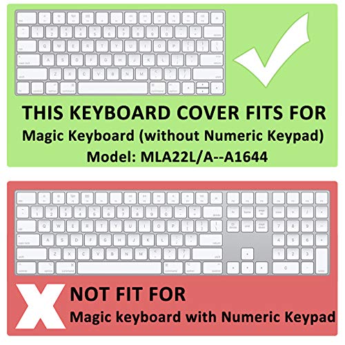 Proelife Ultra Thin Silicone Keyboard Protector Cover Skin For Apple Imac Magic Keyboard & Magic Keyboard 2 (Without Numeric Keypad, U.s Version, Model: Mla22L/A--A1644) (Transparent) #TOP1
