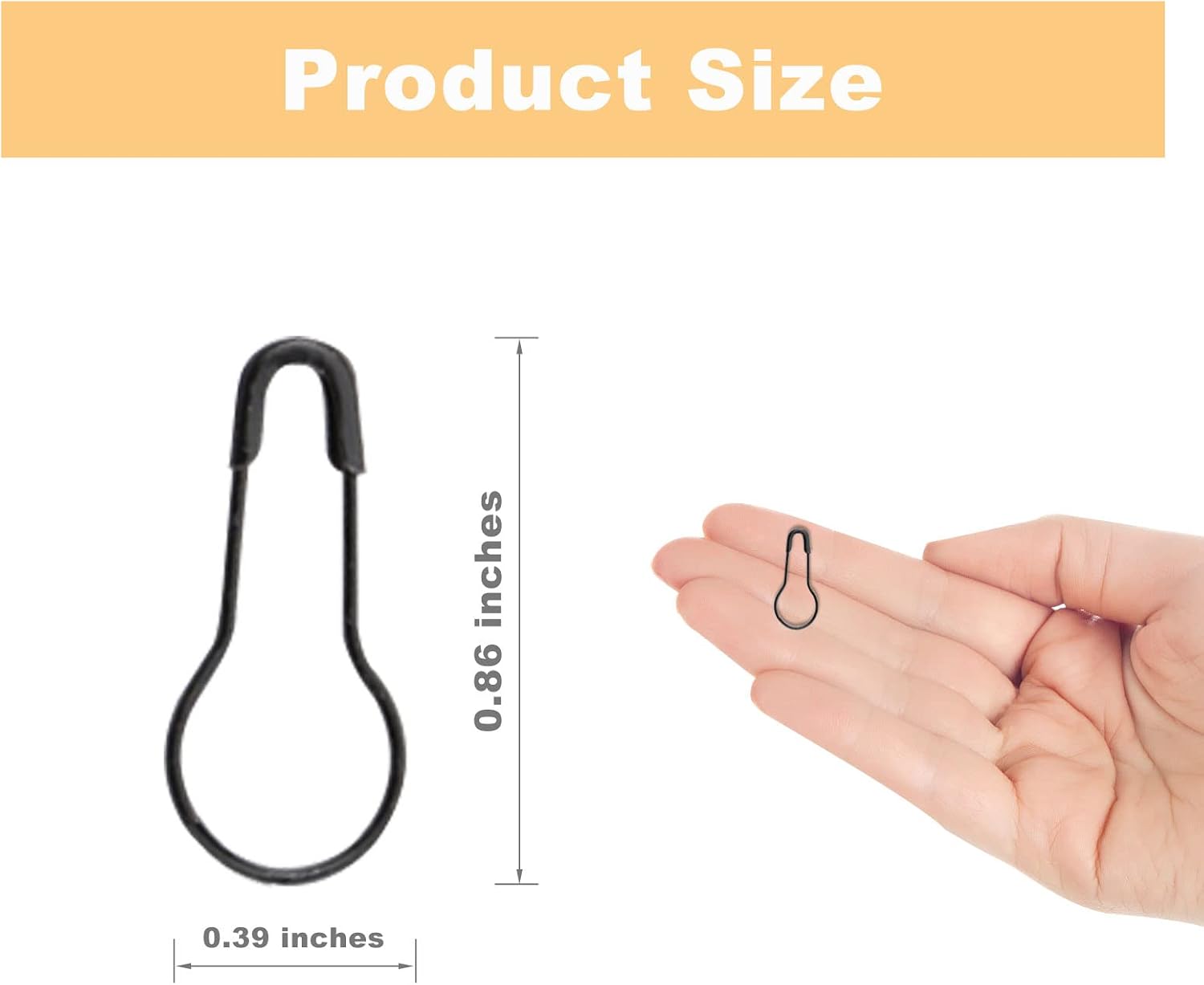 120 Pcs Black Bulb Pins,Small Safety Pins 22mm/0.87inch Stitch Markers for Knitting Metal Mini Safety Pins for Clothes Hang Tag Crafting and DIY Accessories Sewing Supplies image 2