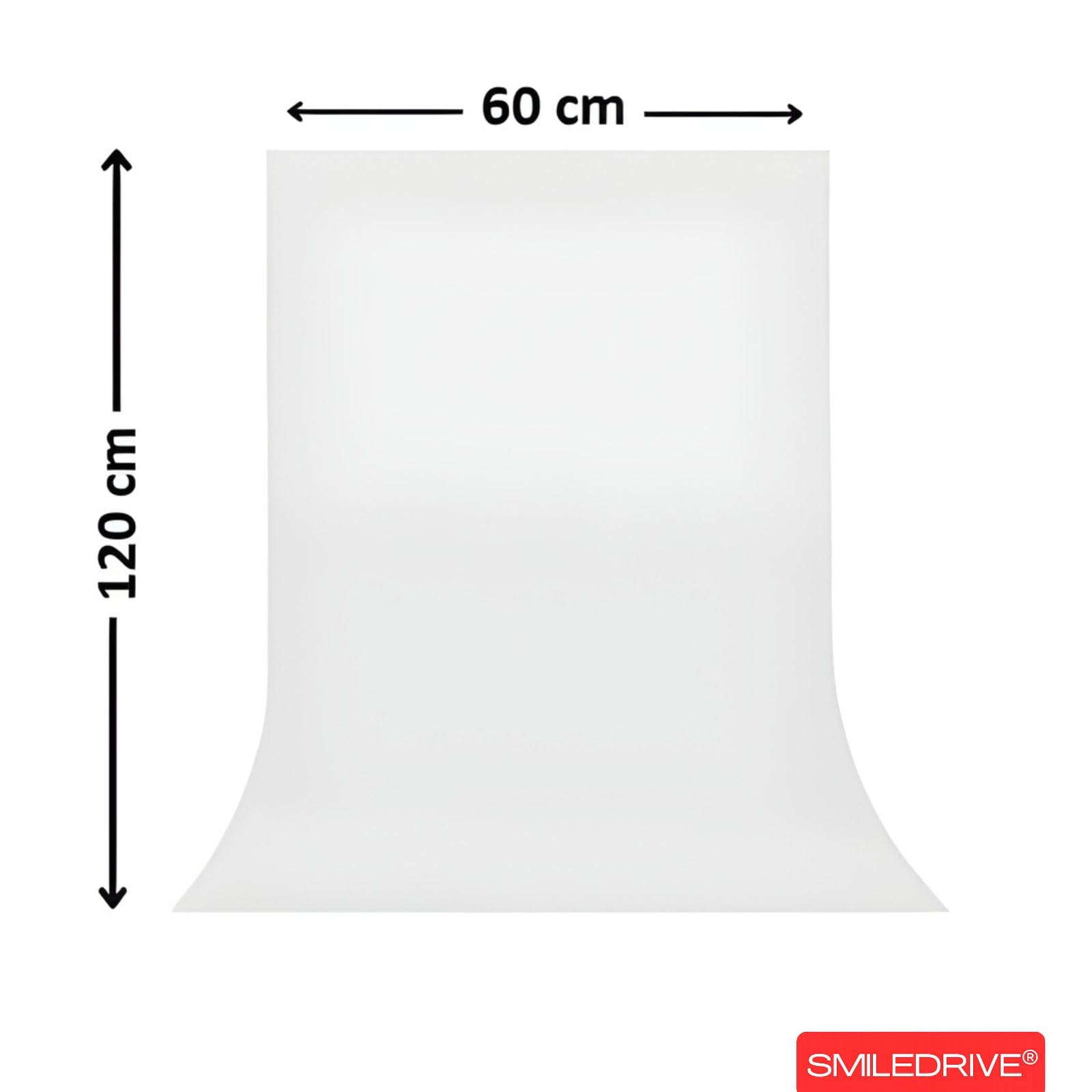SMILEDRIVE® Photography Background Sheets 60 x 120 cm - White — Amazon image 2