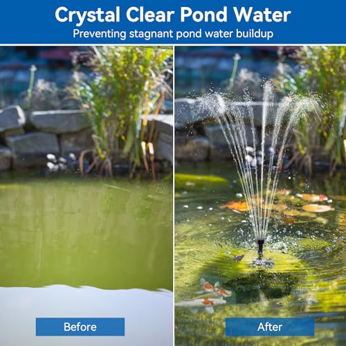 Image of Antfraer 40W Solar Pond Pump with Filter Kit, Foldable Solar Panel & 3-Stage Filtration System, 4 Nozzles Pond Filter for Outdoor Ponds, Garden Waterfalls, Koi Ponds & DIY Water Features