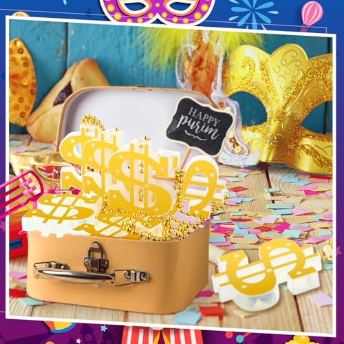 Dollar Sign Necklaces Gold Light up Chain Jewelry Mardi Gras Beads Led Bling on Necklace for Party, Halloween Hip Hop Pendant2