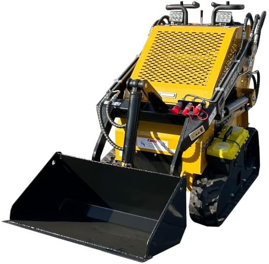 AGT 0.7 Ton Stand-On Skid Steer Track Loader Crawler, front view