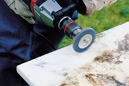 wolfcraft Nylon-Scheibenbürste - 2726000 - soft - Durchmesser 75 mm - Reinigen und sanft polieren von Metall, Holz & Blech mit der Bohrmaschine