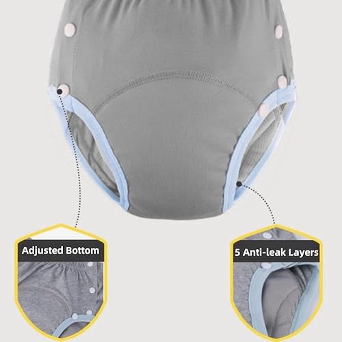 Miniatura 9 de Pañal de tela unisex reutilizable para adultos, pañales de natación lavables, pañal de bolsillo ajustable para incontinencia con broches, ropa