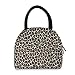 Damska torba chłodząca na lunch w panterkę wzór zwierzę organizer na lunch przenośna torba Bento izolowana termicznie torba termiczna do pracy biurowej na piknik