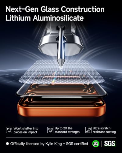 Image of SMARTDEVIL 3 Pack Screen Protector for iPhone 17 Pro Max | Optical Clear 9H Tempered Glass, 2X Impact Resistance Anti-Fingerprint Coating, SmartPull Box Auto Dust Removal & Bubble-Free