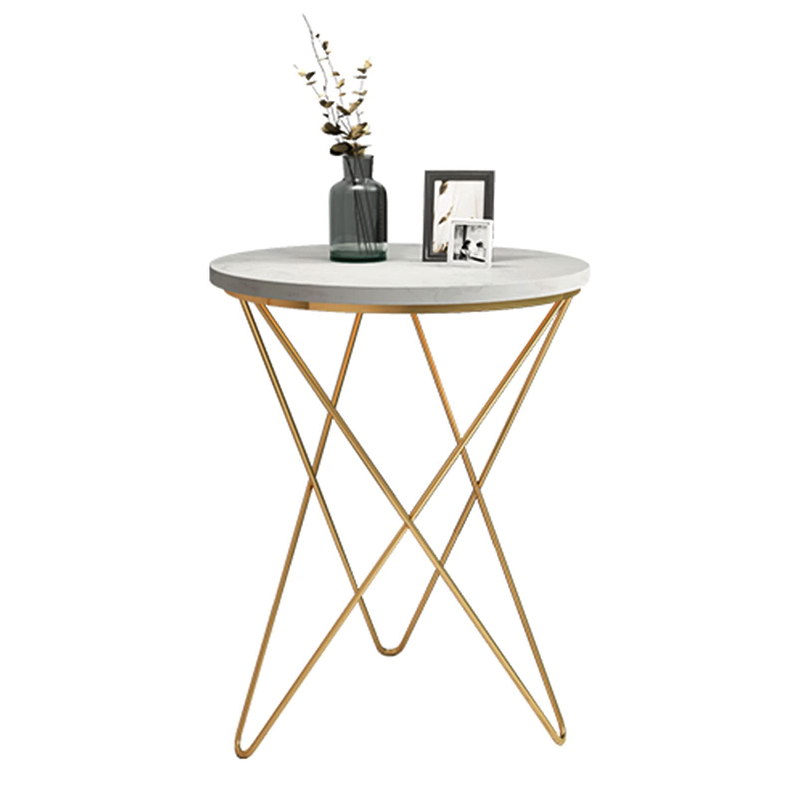 Table basse ronde moderne salon étroit et petit appartement