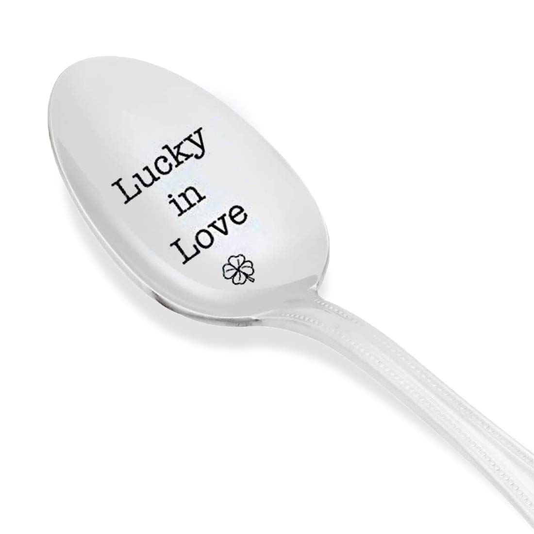 Lucky in Love - St Patrick's Day Gift - engraved Spoon – gifts for women - Celebration Spoon - Coffee Spoon - Tea Spoon - Wedding Gift