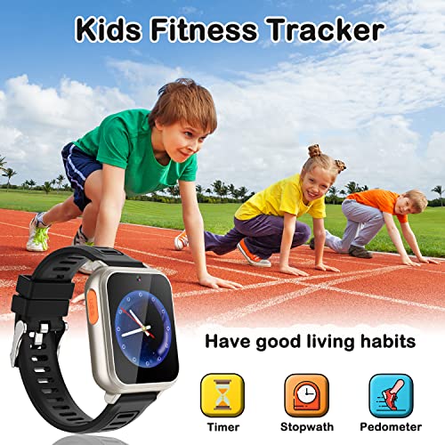 Image of Kids Game Smart Watch for Kids with 24 Puzzle Games HD Touch Screen Camera Video Music Player Pedometer Alarm Audiostory Flashlight 12 /24hr Kid Watch Gift for 4-12 Year Old Boys Girls Toys for Kid