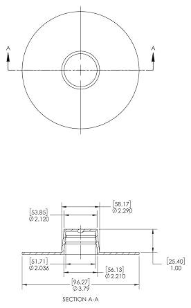 Caplugs WWX-230 WWX Series Plastic Tapered Cap & Plug w/Extra Wide & Thick Flange, 12 Pack, Yellow LD-PE, Flange OD 3.79 x Plug ID 2.290, Threaded, Non-Threaded Protection, Masking (99391428)