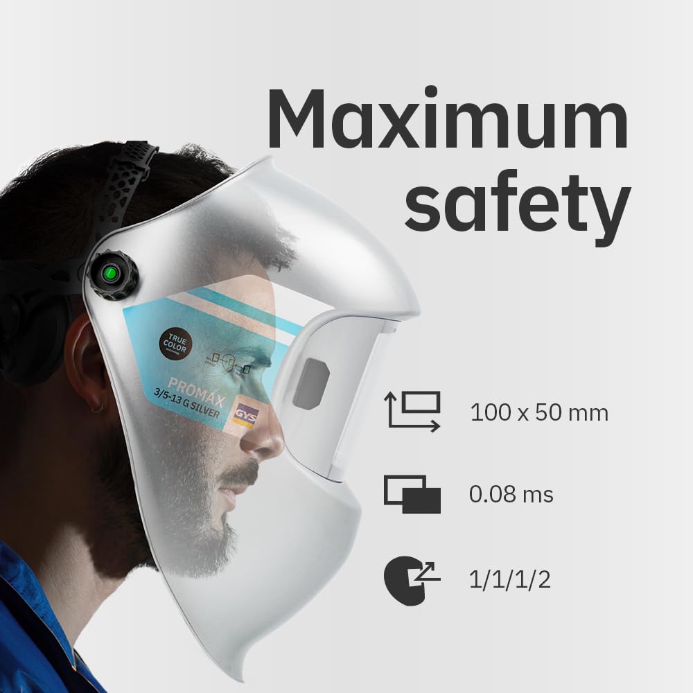 GYS 045774 Schweißhelm LCD PROMAX 9/13 G SILVER