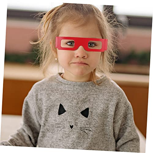 Solustre Holiday Light Glasses 20Pcs 3D Glasses Square Glasses Kid Glasses Glass Holders Eyeglass 3D Viewing Glasses Cardboard 3D Glasses 3D Movies Glasses 3D Movie Game Glasses 3D Glasses For Movies #TOP1