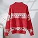 Snowflake Christmas Sweaters for Women Loose Mock Neck Long Sleeve Versatile Ladies Cute Pullover Casual Knitted Tops