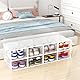 BAKAJI 6 stapelbare Schuhboxen mit Deckeln, einfache Montage, platzsparend, transparent, Aufbewahrungsbox, Organizer, Sneakers, Set mit 6 Stück, 33,5 x 23 x 14,5 cm