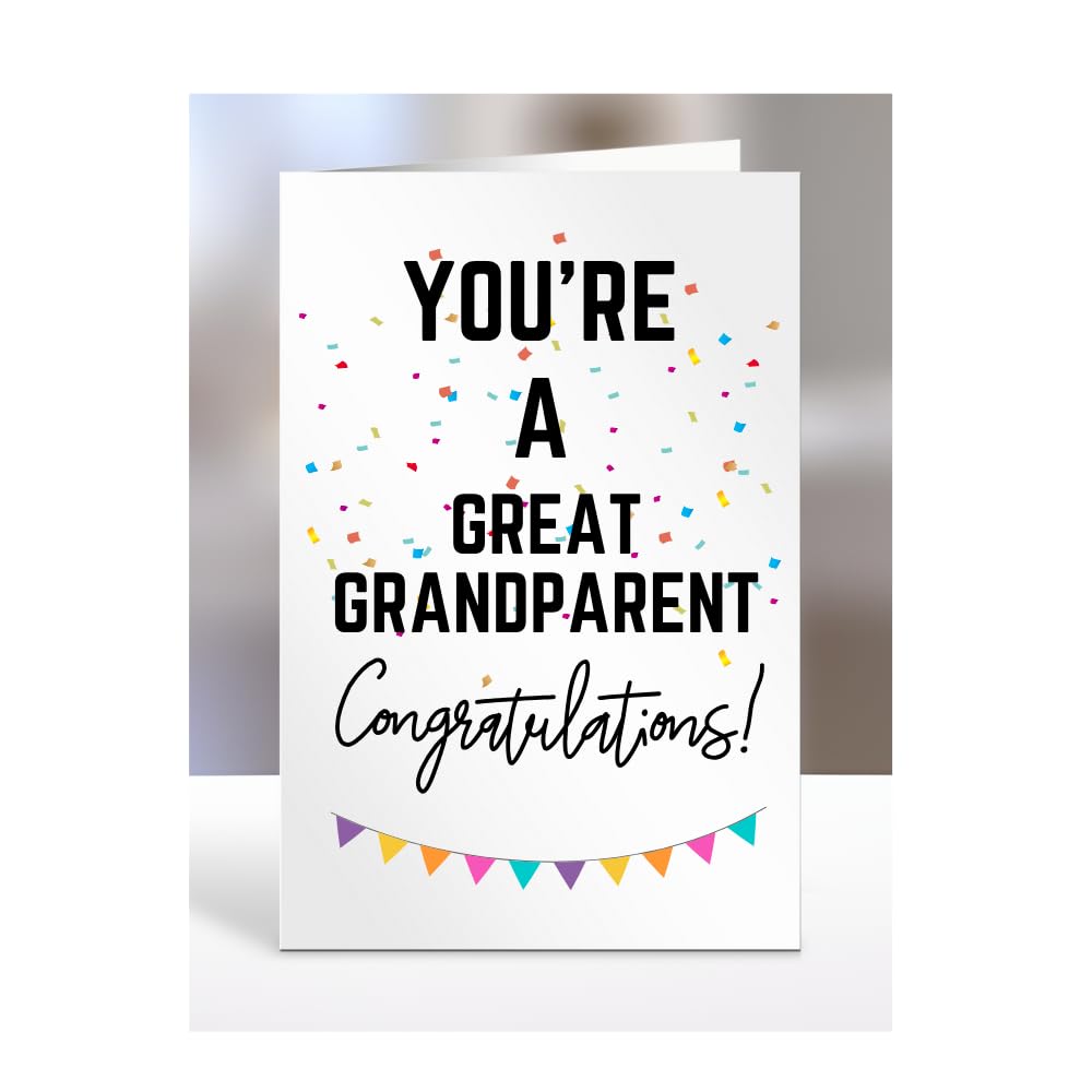 You're a Great Grandparent card, gifts for men, women, him, her, female, male, presents for Christmas, new, congratulations, baby, you are, A5-173_122 — image 1