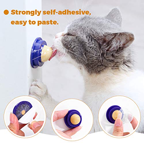 Scicalife 2 peças lanches para gatos e doces, lambendo lanches, bola de açúcar, erva de gato, petisc