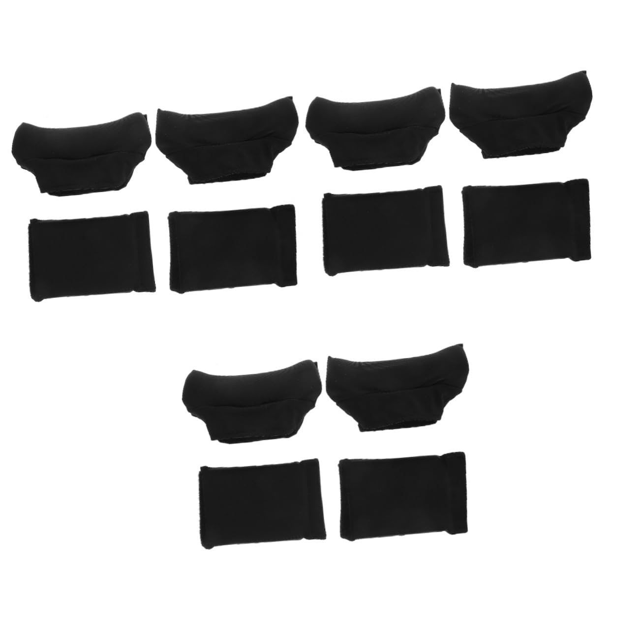 minkissy 3 Juegos andador con muletas cubierta para muletas asidero para muletas cojín para muletas fundas de muletas flexibles cubierta del mango de la muleta Espuma de memoria Black