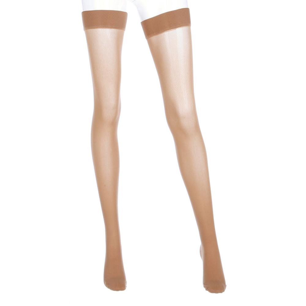 (Large, Beige) - Medi Assure Closed Toe Thighs w/Silicone Dot Band - 30-40 mmHg Petite Beige Large Petite 238-L-BEIGE