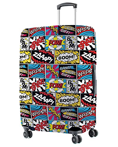 Image of Nasher Miles Polyester 75 (28 Inch) Large Protective Luggage Cover - Boom Design