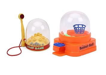 YUIOP - Combo of 1 Mini Basketball & 1 Drop Game - Fun Innovative Games for Kids (2 Games)