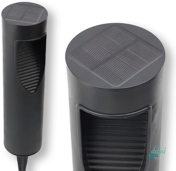 DIVYA LUX Solar Waterproof Pathway Lights - 2 Pack - Modern Design, Outdoor Garden Landscape Lighting, Auto On/Off, Durable & Weatherproof for Yard, Walkway, Driveway, Patio (Warm LED)