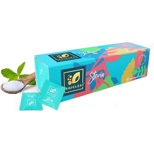 Magic Leaf Stevia Sachets 100 Natural Sweetener - 100 Sachet
