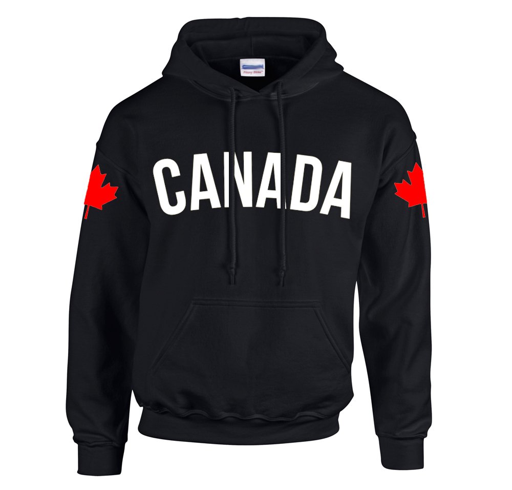 Canada Dual Flags by 6ixset - Adult Pullover Hoodie