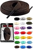 [KutsuGoods] クツグッズ スニーカーヘッズ専用 シューレース 靴紐 100cm 120cm 140cm 160cm 平紐 靴ひも shoelaces (160cm, ダークブラウン)