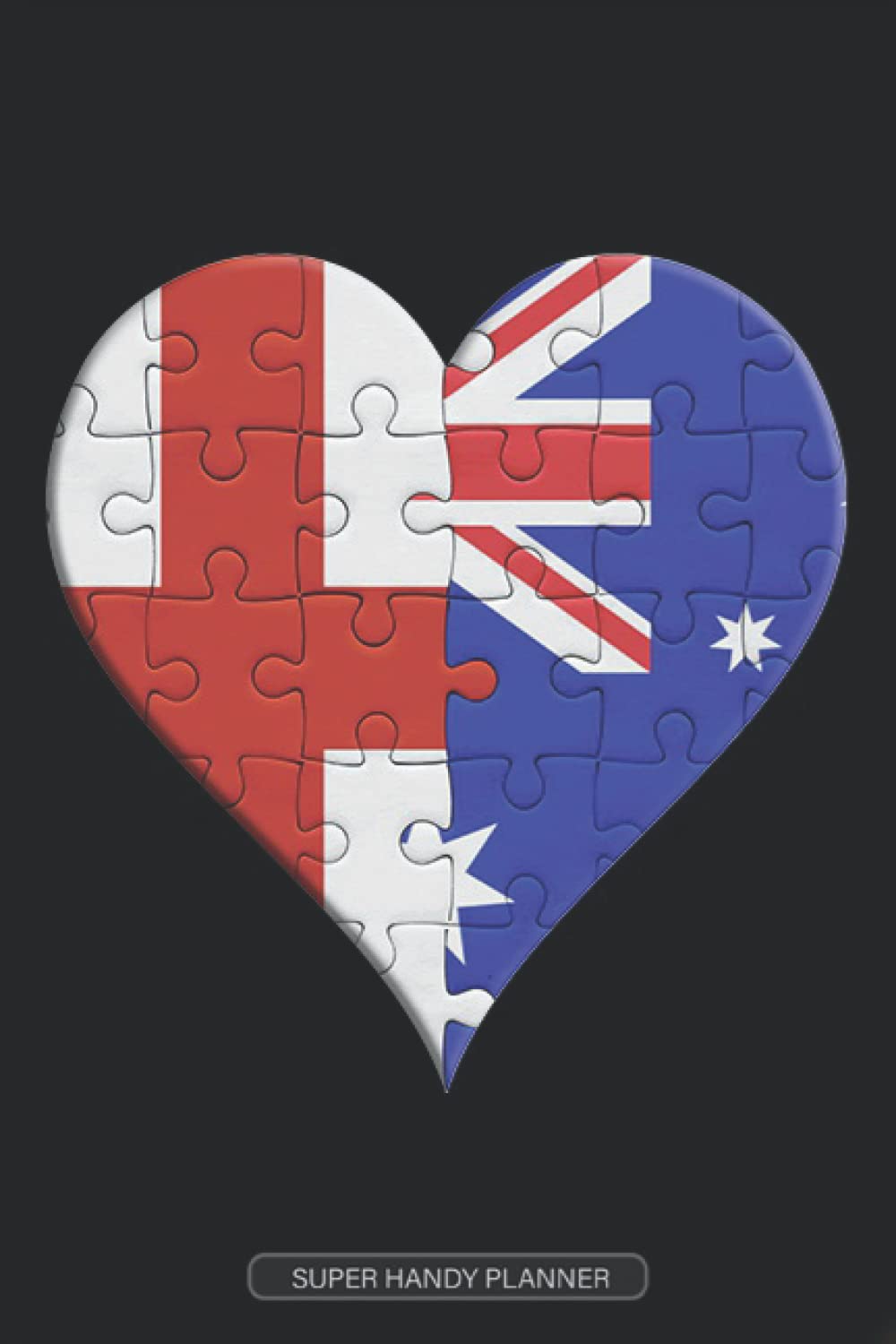 Planner: English Australian Flag United Heart Jigsaw Puzzle Flags Of England Australia
