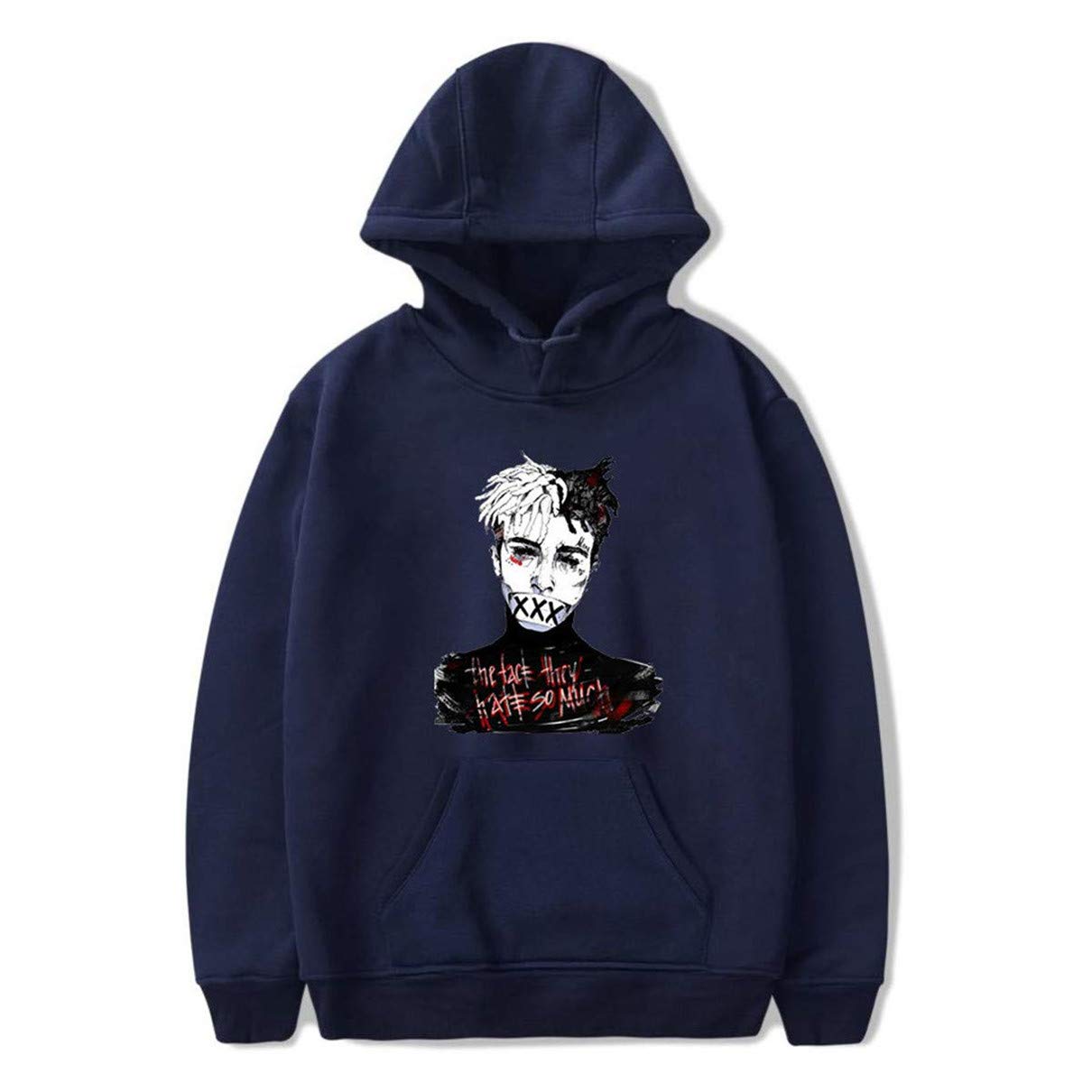 Xxxtentacion Men's Hoodie, Long Sleeve Basic Style Sweatshirt, Unisex  Sports Casual Top Jumper Pullover Hoodie Sweat Jacket, gray-3 : Amazon.nl:  Fashion