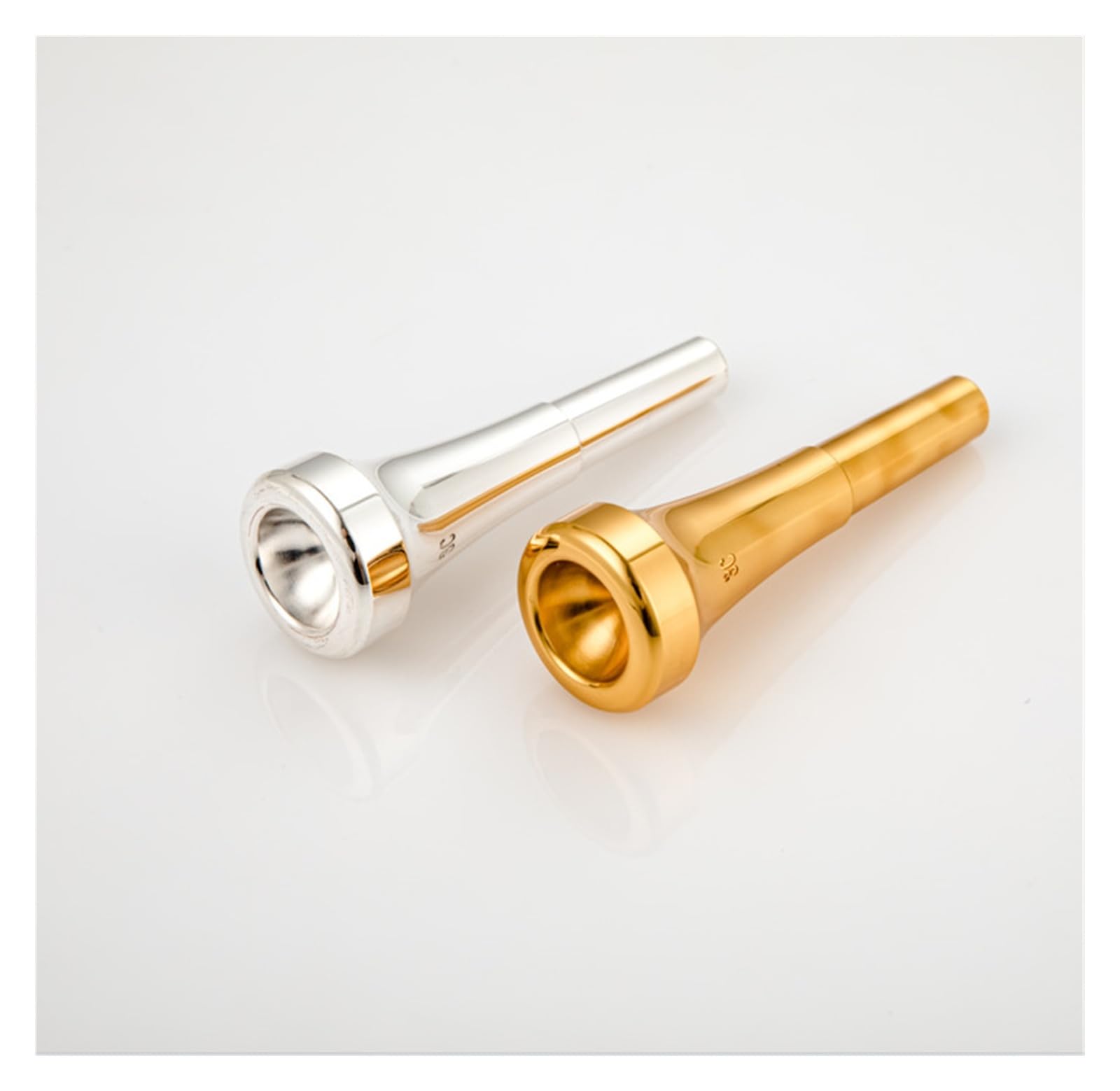 7C 5C 3C Größe Bb Trompetenmundstück Pro versilbertes Kupfer Musikalische Blechblasinstrumente Zubehör(Gold 3C)