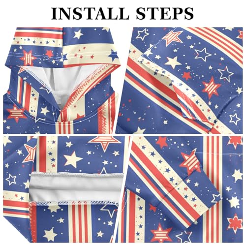 KLL Stars and Stripes Toddlers and Boys' Sweatshirts Sweater Fashion Pullover Top Streetwear with Kangaroo Pocket3