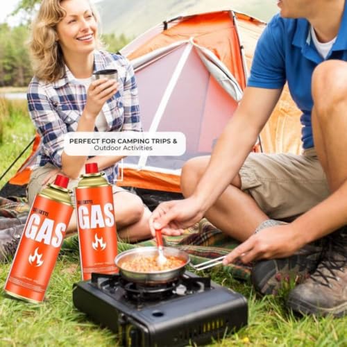 Image of 225G Refillable Butane Gas Canister - High-Performance Fuel for Lighters, Small Stoves, Flame Torches, Welding, Soldering, Food Baking, and Burners, Gas Torch Compatible, Camping Use | Portable Gas Range, Gas Torch Compatible, Camping Use