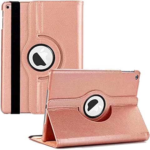 GSM BRANDED iPad 9th Generation Case 10.2 Inch 2021, 8th Generation 2020, 7th Generation 2019, Rotating Smart Cover with Auto Wake and Sleep (ROSE GOLD) Cover