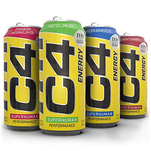 Cellucor C4 Energy 4 Flavor Variety Pack 16oz (Pack of 20) | Sugar Free Energy Drink for Men & Women | Pre Workout Performance Drink with No Artificial Colors or Dyes