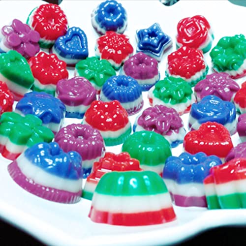 4 Pcs Flower Silicone Soap Molds-12 Cavities Soap Molds For Soap Making,Silicone Molds For Soap Bath Bombs Shower Steamer Lotion Bars Chocolate Candy #TOP4