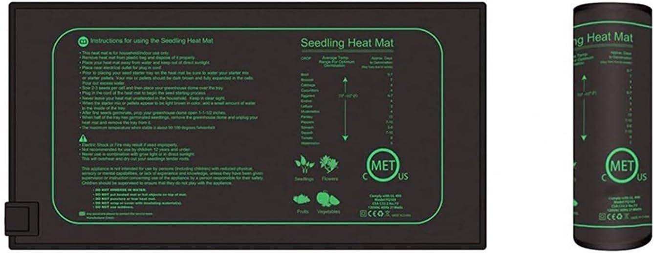 Heat Mat for Plants 10/25/50CM Seedling Heat Mat Indoor Plants Germination Waterproof Heating Pad Propagation Starter Mat Plant Warm Mat(25x52.5cm)