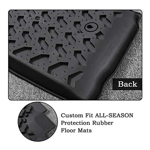 RT-TCZ Front and Back Floor Foot Mats TPE Floor Carpet Liner Slush Mat Accessories for Jeep Wrangler JKU 4 Door 2007-2017 by RT-TCZ - Image 2