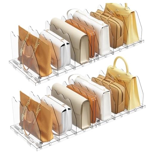 Will messengar bag Adjustable Shelf Dividers for Handbag Organization