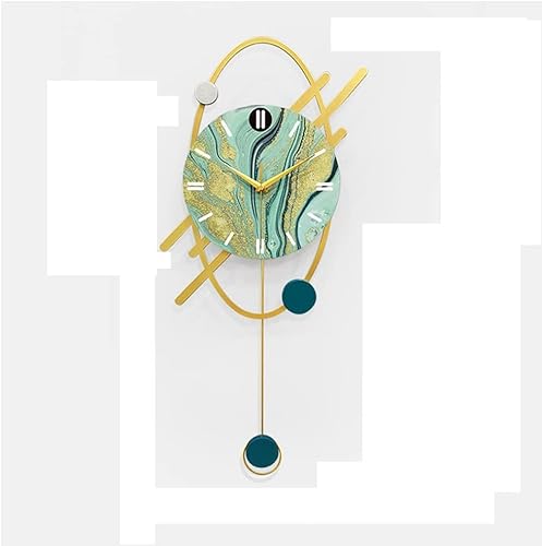 na - Reloj de pared nórdico para sala de estar esfera impresa reloj colgante personalizado redondo diseño silencioso reloj 3D